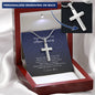 Personalized Cross Necklace, Happy Forty One Year Anniversary, Engraved Gift