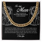 To My Man, Cuban Link Chain, Promise Necklace for Him