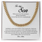 To My Son, Cuban Link Chain