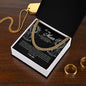 To My Man, Cuban Link Chain, Promise Necklace for Him