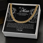 To My Man, Cuban Link Chain, Promise Necklace for Him