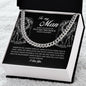 To My Man, Cuban Link Chain, Promise Necklace for Him