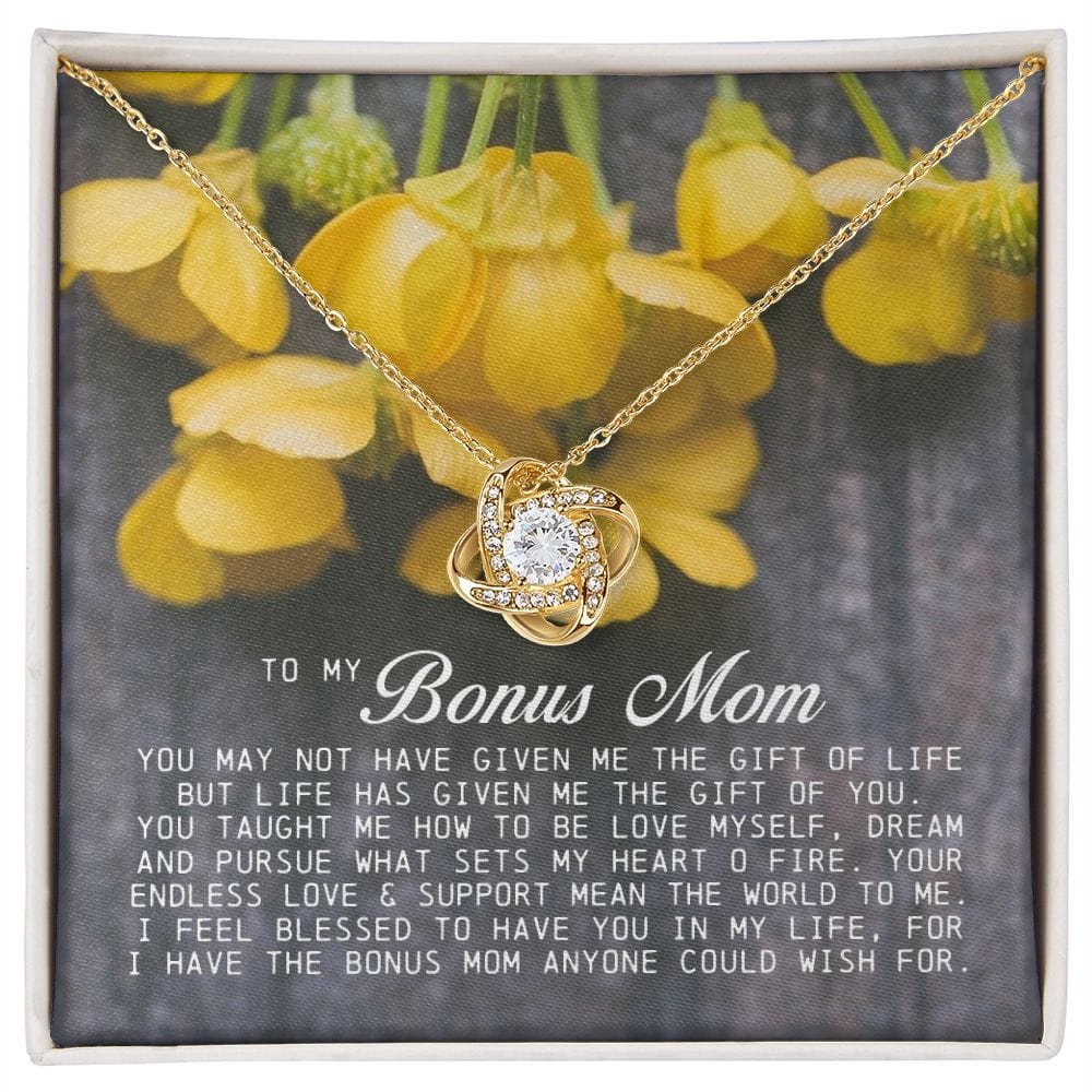To My Bonus Mom, Love Knot Necklace