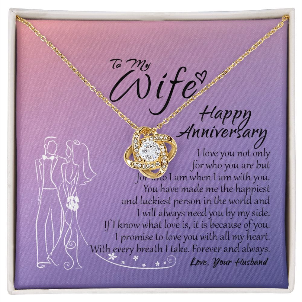 To My Wife Necklace, Happy Anniversary Gift For Wife, Gift For Wife From Husband, Wife Necklace, Wedding Anniversary Gift for Her, Wife Gift