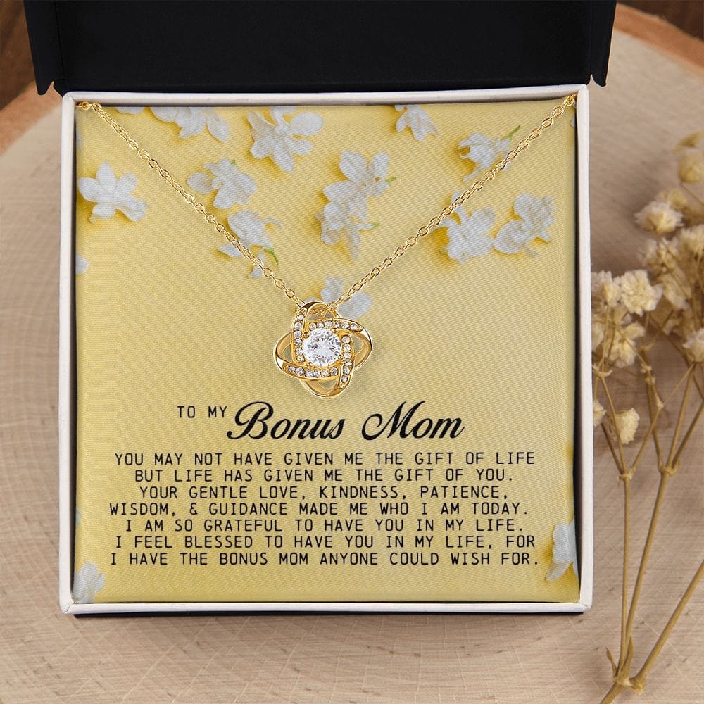 To My Bonus Mom, Love Knot Necklace