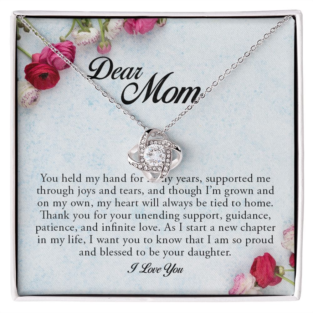 Dear Mom, Love Knot Necklace