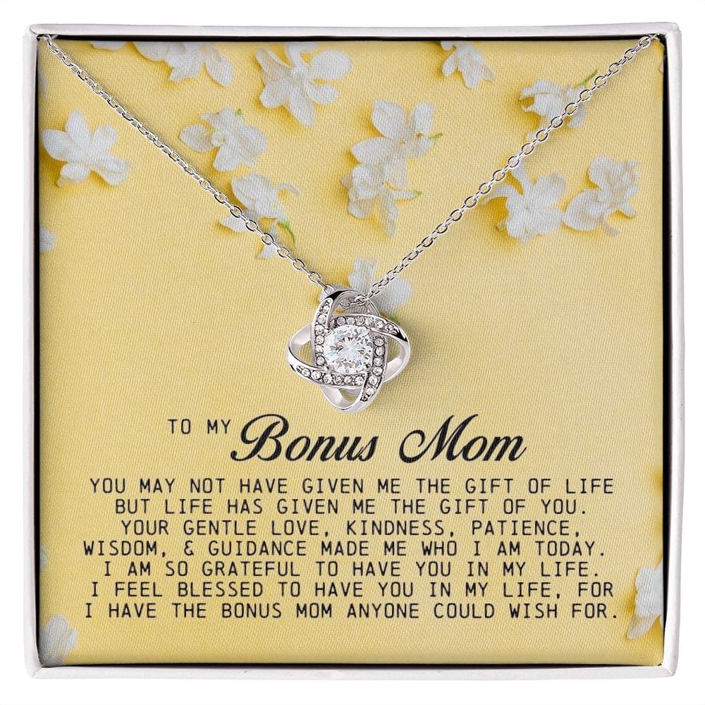 To My Bonus Mom, Love Knot Necklace