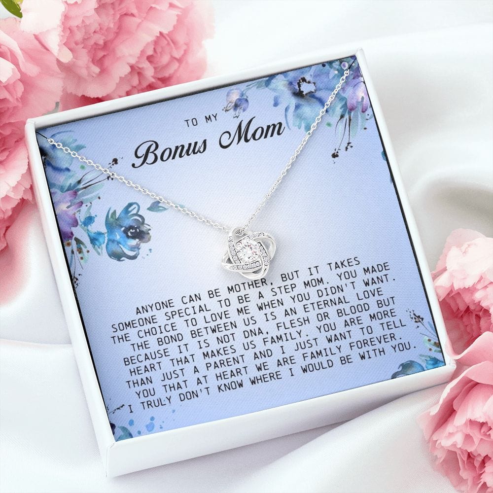 To My Bonus Mom, Love Knot Necklace