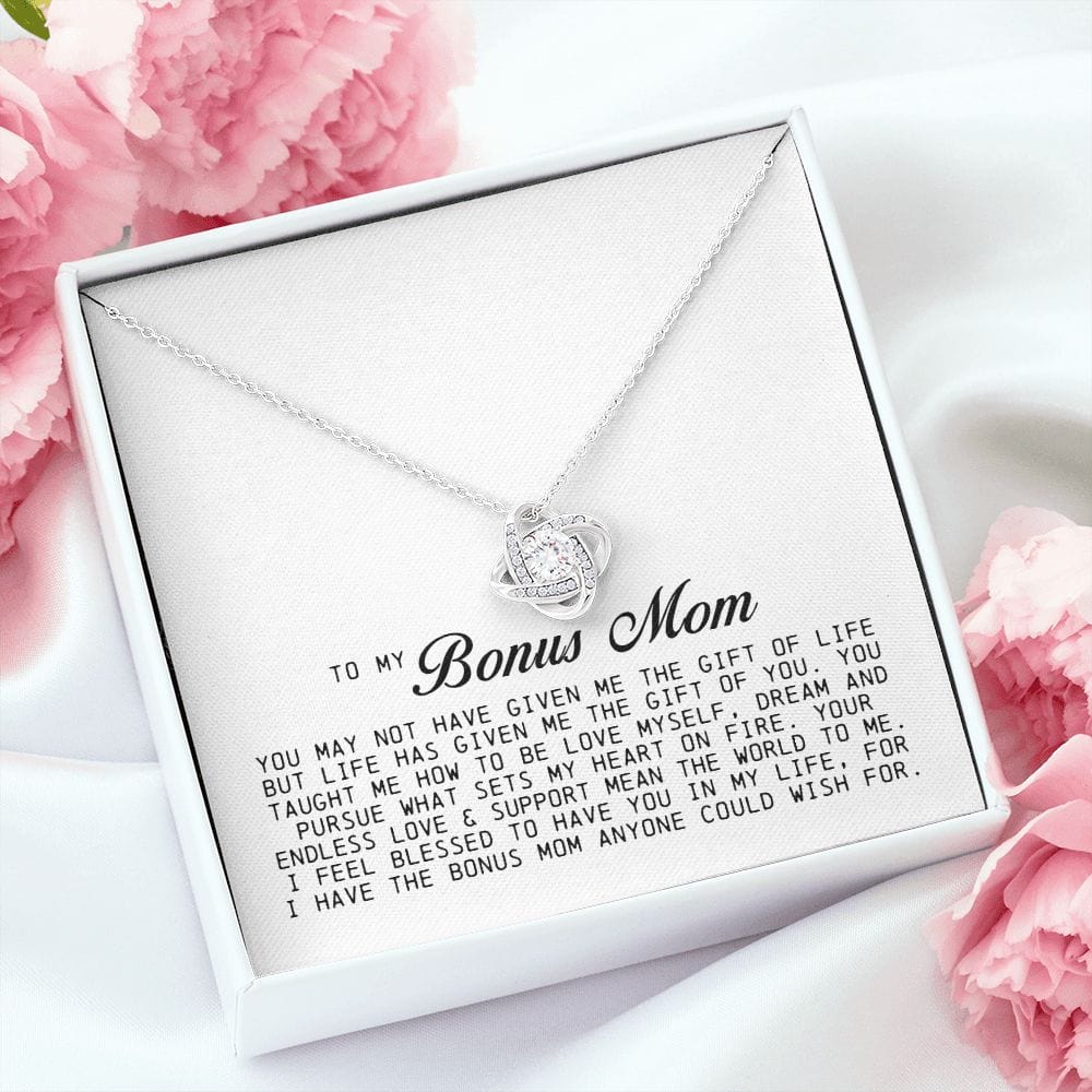 To My Bonus Mom, Love Knot Necklace