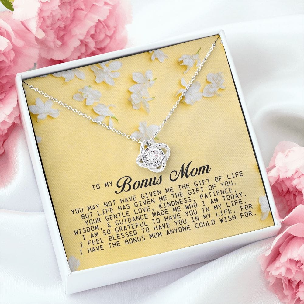 To My Bonus Mom, Love Knot Necklace