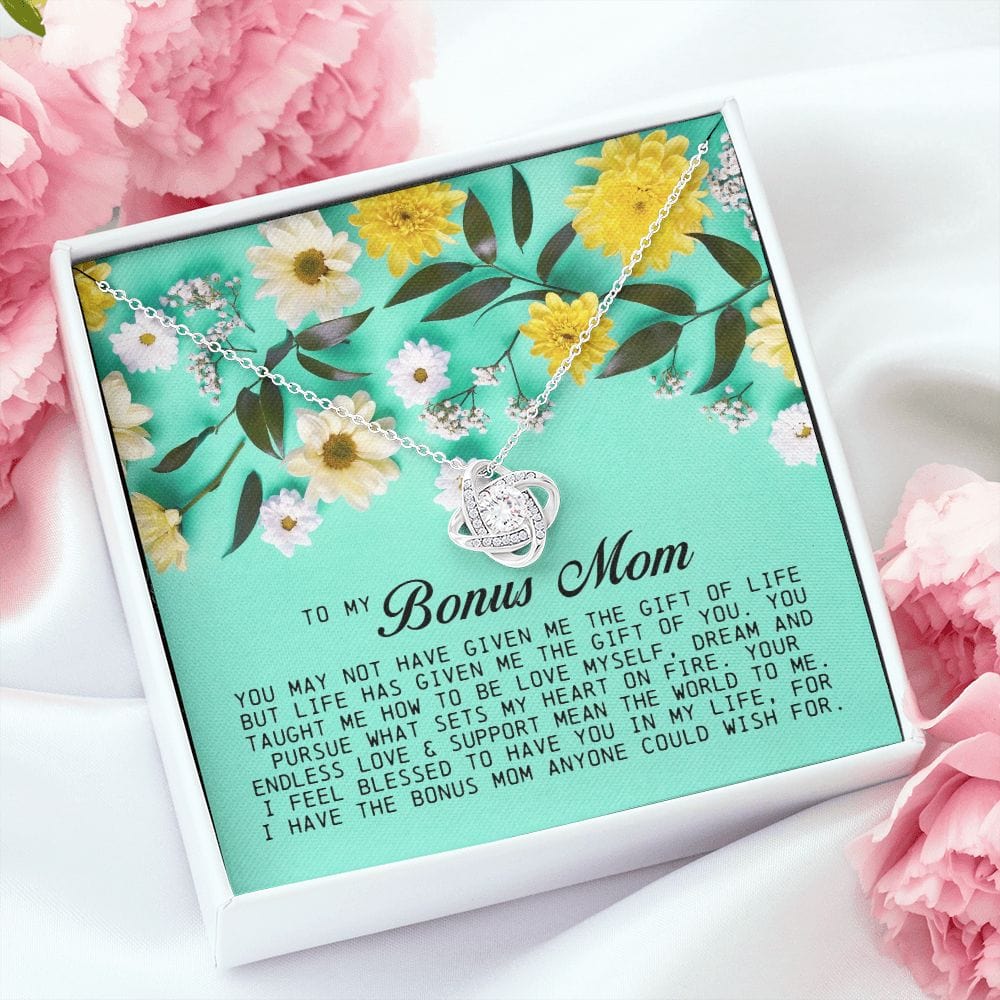 To My Bonus Mom, Love Knot Necklace