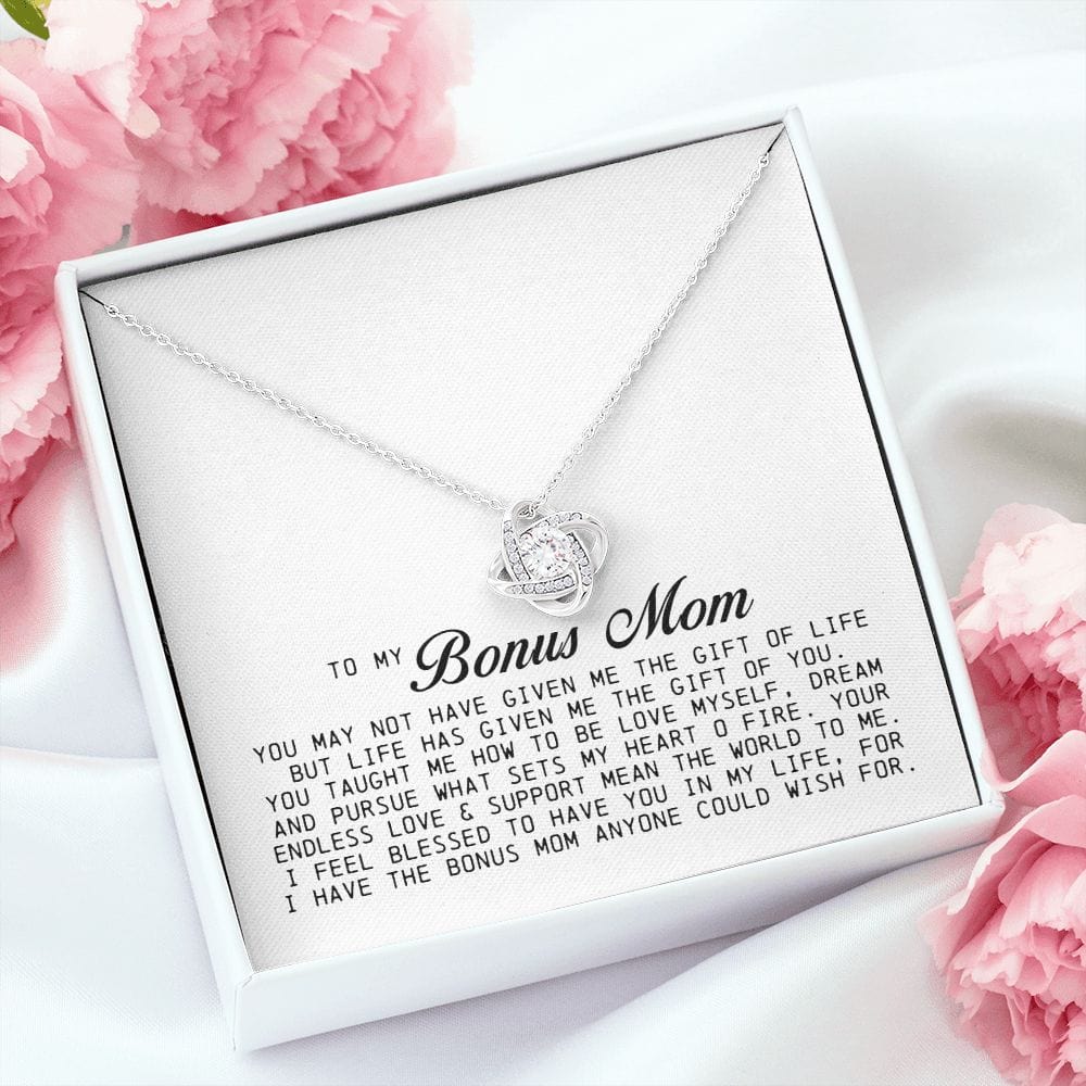 To My Bonus Mom, Love Knot Necklace