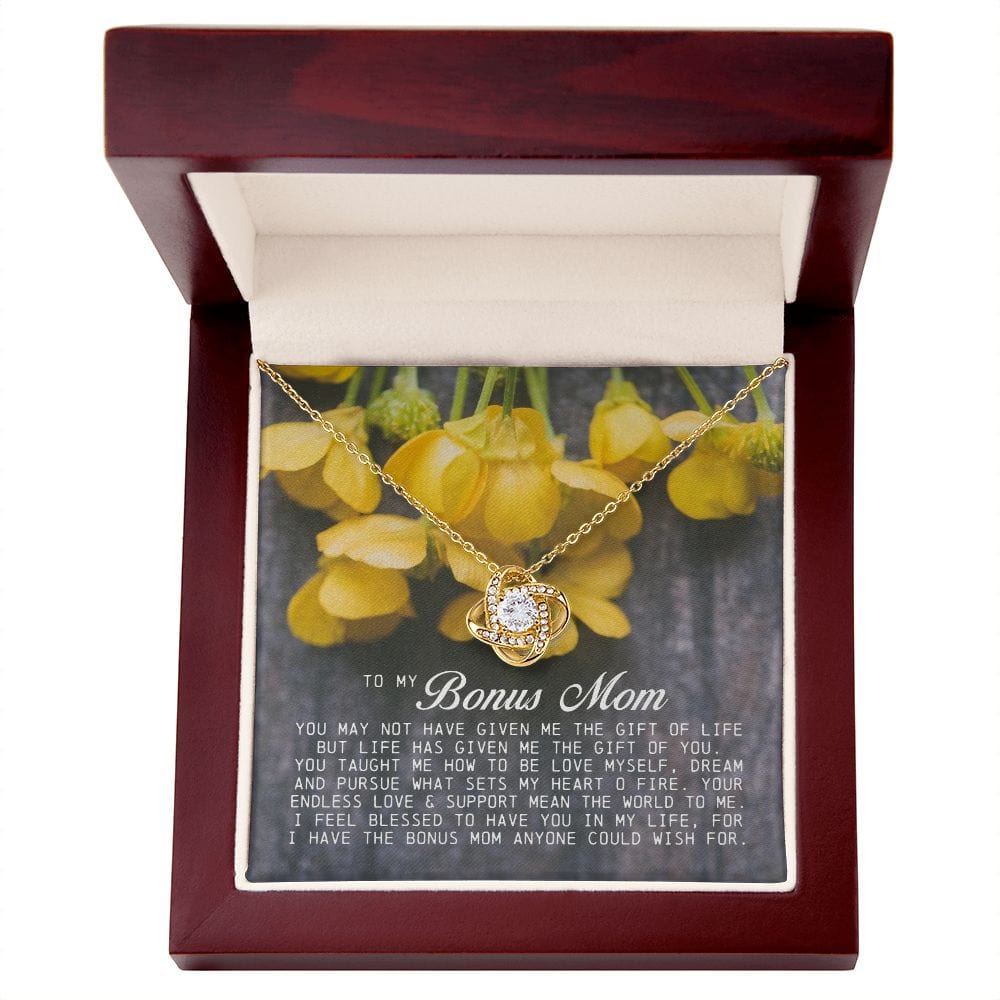 To My Bonus Mom, Love Knot Necklace