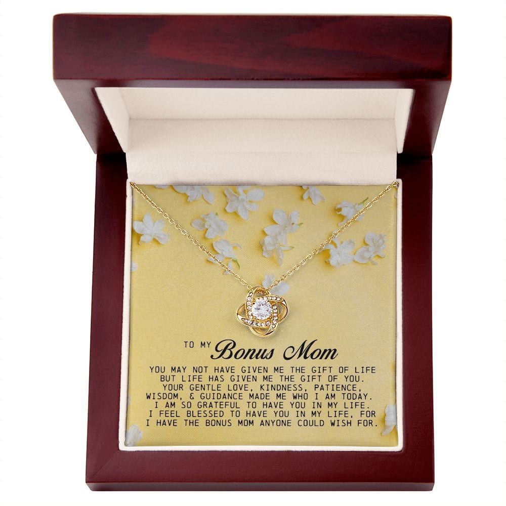 To My Bonus Mom, Love Knot Necklace