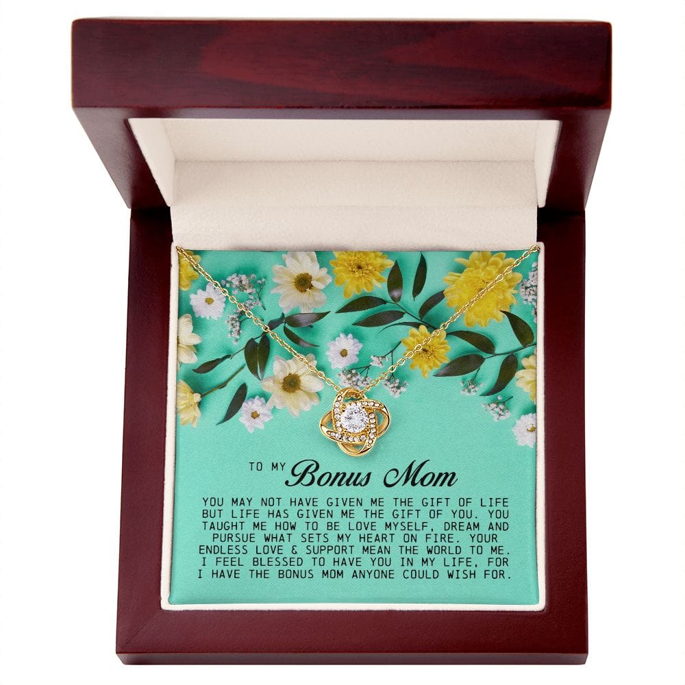 To My Bonus Mom, Love Knot Necklace