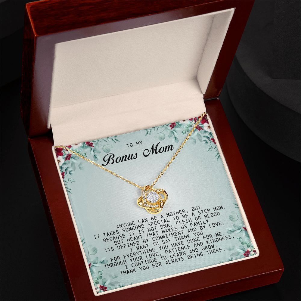 To My Bonus Mom, Love Knot Necklace