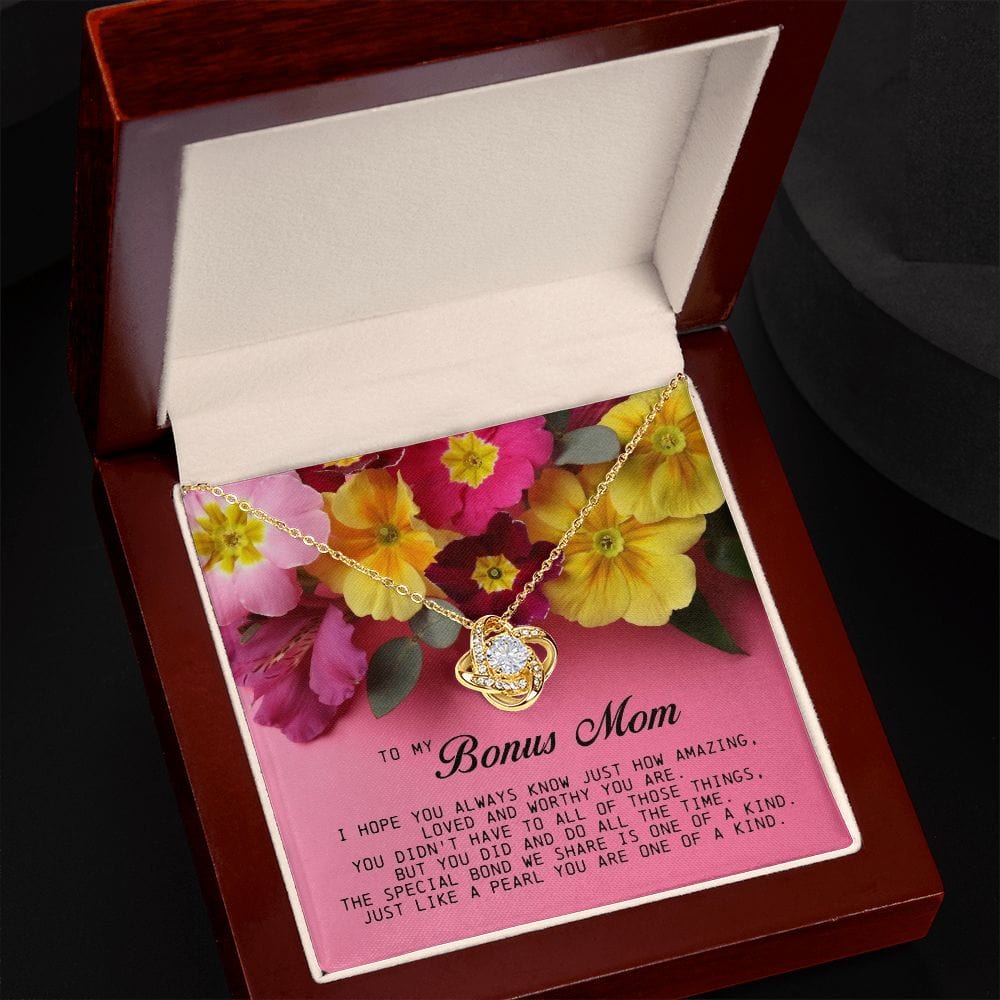 To My Bonus Mom, Love Knot Necklace