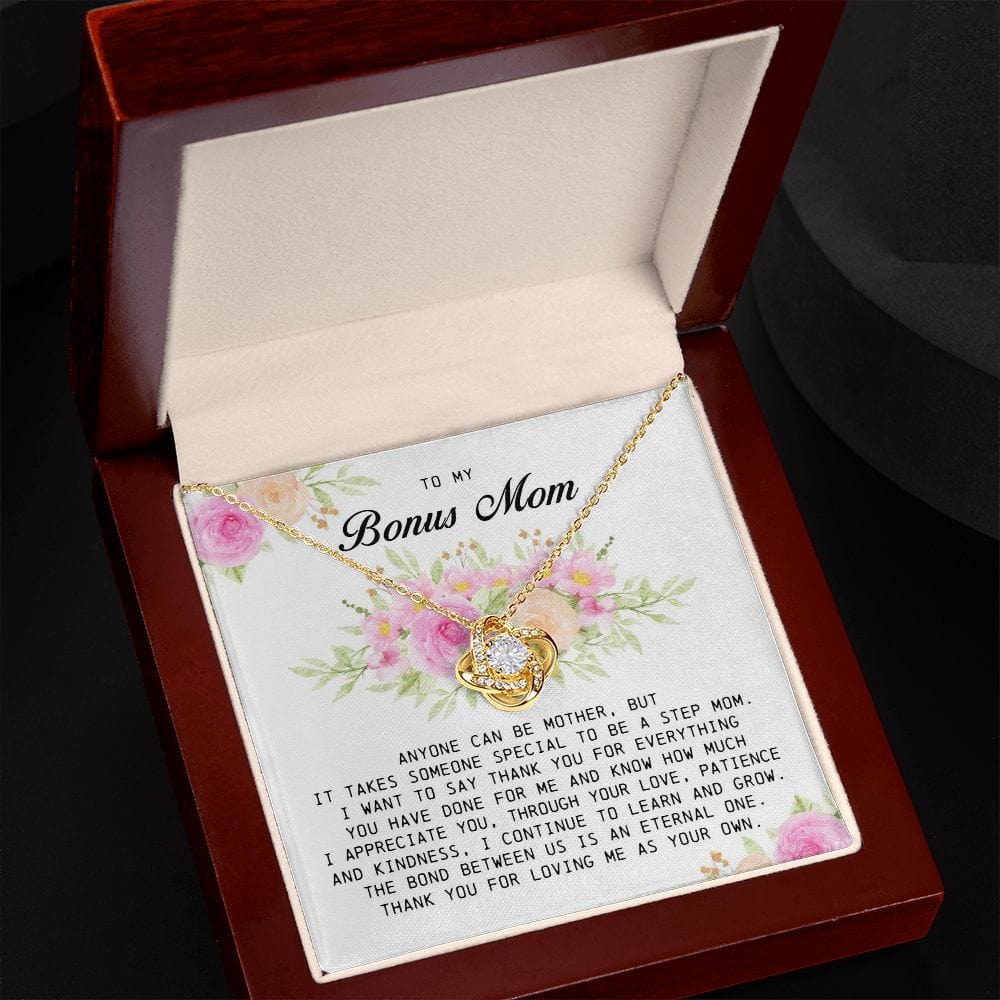 To My Bonus Mom, Love Knot Necklace