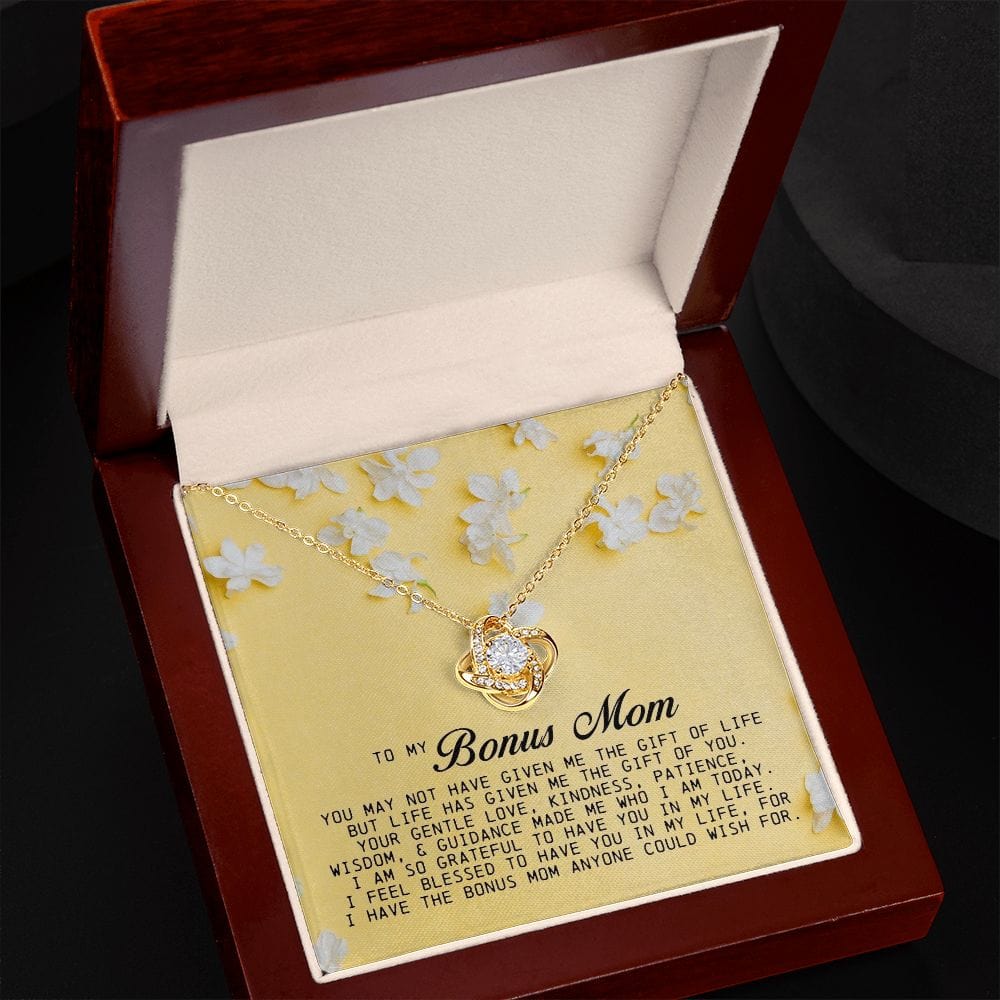 To My Bonus Mom, Love Knot Necklace