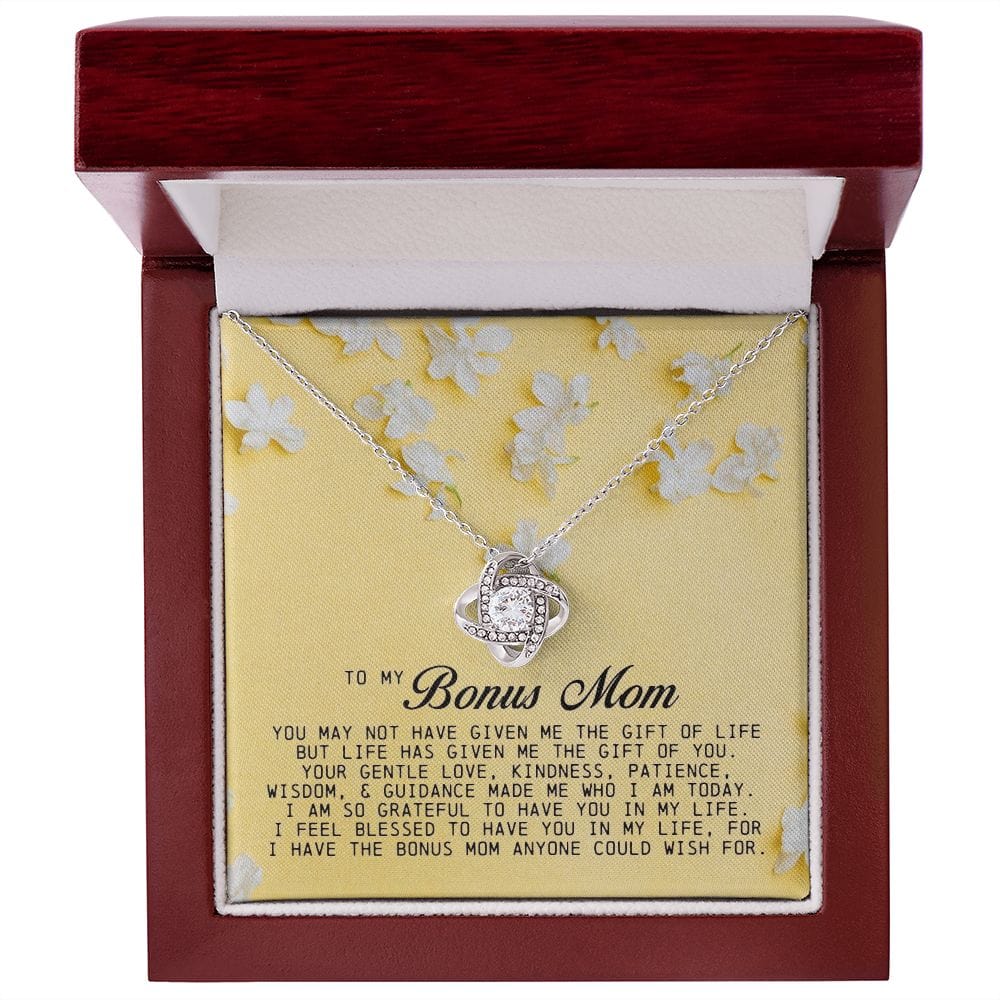 To My Bonus Mom, Love Knot Necklace