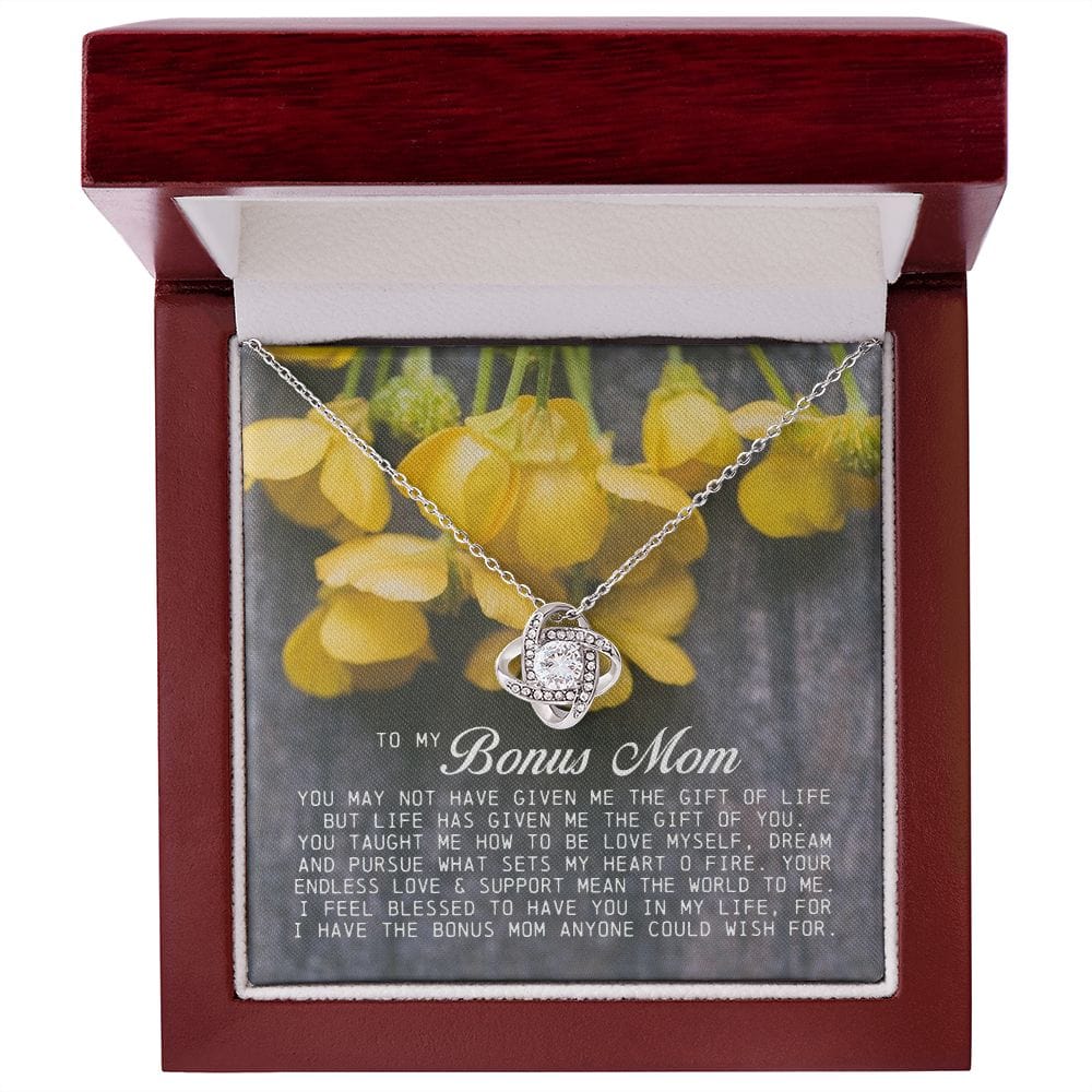 To My Bonus Mom, Love Knot Necklace