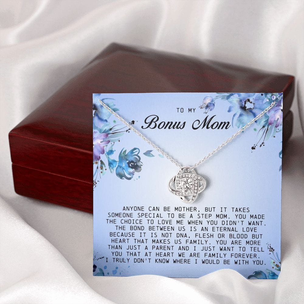 To My Bonus Mom, Love Knot Necklace