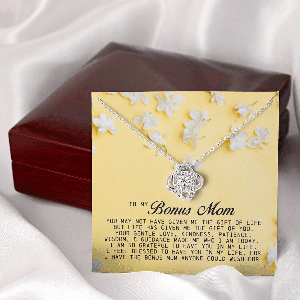 To My Bonus Mom, Love Knot Necklace