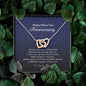 Interlocking Heart Necklace, 15 Year Anniversary Gift