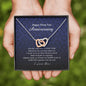 Interlocking Heart Necklace, 30 Year Anniversary Gift