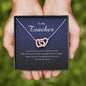 Interlocking Heart Necklace, Teacher Gift