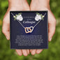Interlocking Heart Necklace, In Memory of Your Colleague