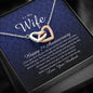 Interlocking Heart Necklace, Happy 7th Anniversary