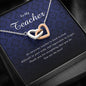 Interlocking Heart Necklace, Teacher Gift