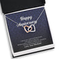 Interlocking Heart Necklace, Anniversary Jewelry Gift