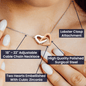 To Our Granddaughter, Interlocking Heart Necklace