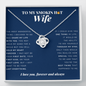 Love Knot Necklace | To My Smokin Hot Wife | Wife Gift | Wife Jewelry | Anniversary Gift For Wife | Best Christmas Gift Idea