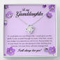 To My Granddaughter "I Will Always Love You" Love Knot Necklace
