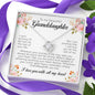 To My Beautiful Granddaughter "I Love You With All My Heart" Love Knot Necklace