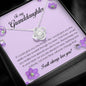 To My Granddaughter "I Will Always Love You" Love Knot Necklace