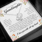To My Beautiful Granddaughter "I Love You With All My Heart" Love Knot Necklace