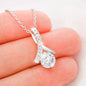Bonus Mom Necklace, Ribbon Pendant Necklace