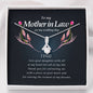 Mother In Law Necklace, Ribbon Pendant Necklace
