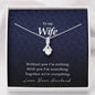 Wife Jewelry, Petite Ribbon Pendant Necklace