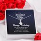 Wife Jewelry, Petite Ribbon Pendant Necklace