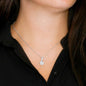 Petite Ribbon Pendant Necklace, Two Year Anniversary Gift