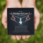 Mother In Law Necklace, Ribbon Pendant Necklace