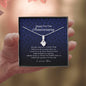 Petite Ribbon Pendant Necklace, Two Year Anniversary Gift