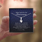 Petite Ribbon Pendant Necklace, 64th Anniversary Gift