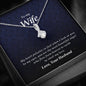 Petite Ribbon Necklace, Wife Gift