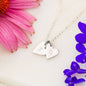 Godmother and Goddaughter Gift, Initials Heart Necklace